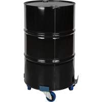 Drum Dolly, Steel, 1400 lbs. Capacity, 24" Diameter, Blue Elastic Casters Kelford