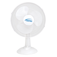 Oscillating Desk Fan with Push Buttons, 16" Diameter, 3 Speeds Kelford