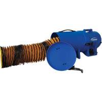 8" Air Blower with 15' Ducting & Canister, 1/4 HP, 816 CFM, Explosion Proof EB537 | Kelford