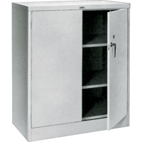 Counter High Cabinets, Steel, 2 Shelves, 42" H x 36" W x 21" D, Grey FF986 | Kelford