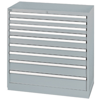 Drawer Cabinets, 9 Drawers, 40-1/4" W x 22-1/2" D x 41-3/4" H, Grey Kelford