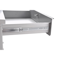 Cabinet Style Shop Desk, 34-1/2" W x 30" D x 53" H, Grey FI520 | Kelford