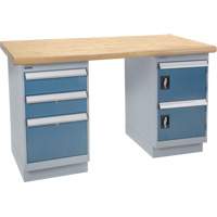 Workbench, Door & Drawers, 2500 lbs. Cap., 72" W x 36" D, 34" H Kelford