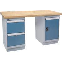 Heavy-Duty Workbench, Door & Drawers, 1500 lbs. Cap., 72" W x 36" D, 34" H Kelford