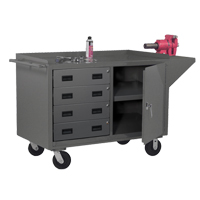 Mobile Bench Cabinet, Steel Surface FI860 | Kelford