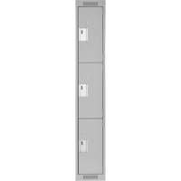 Casiers Clean Line, 3 niveaux, 12" x 18" x 72", Acier, Gris, Rivet (assembl&eacute;) Kelford