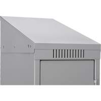 Clean Line Lockers, 2 -tier, Bank of 4, 48" x 18" x 78", Steel, Charcoal, Rivet (Assembled) Kelford