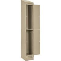 Clean Line Lockers, 2 -tier, Bank of 4, 48" x 18" x 82", Steel, Beige, Rivet (Assembled) Kelford