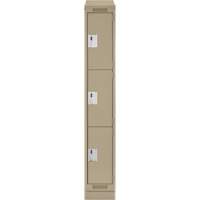 Casiers Clean Line, 3 niveaux, 12" x 18" x 82", Acier, Beige, Rivet (assembl&eacute;) Kelford