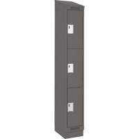 Casiers Clean Line, 3 niveaux, 12" x 18" x 82", Acier, Charbon, Rivet (assembl&eacute;) Kelford