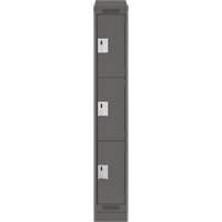 Casiers Clean Line, 3 niveaux, 12" x 18" x 82", Acier, Charbon, Rivet (assembl&eacute;) Kelford