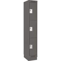 Casiers Clean Line, 3 niveaux, 12" x 18" x 76", Acier, Charbon, Rivet (assembl&eacute;) Kelford