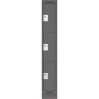 Casiers Clean Line, 3 niveaux, 12" x 18" x 76", Acier, Charbon, Rivet (assembl&eacute;) Kelford