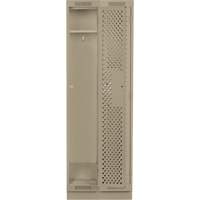 Casiers Clean Line, Bloc de 2, 24" x 15" x 76", Acier, Beige, Rivet (assembl&eacute;), Perfor&eacute; Kelford