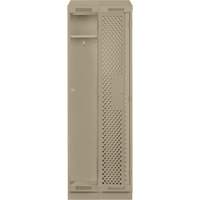 Clean Line Lockers, Bank of 2, 24" x 12" x 82", Steel, Beige, Rivet (Assembled), Perforated Kelford