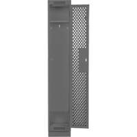 Clean Line Lockers, 12" x 15" x 76", Steel, Charcoal, Rivet (Assembled), Perforated Kelford
