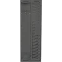 Clean Line Lockers, Bank of 2, 24" x 15" x 76", Steel, Charcoal, Rivet (Assembled), Perforated Kelford