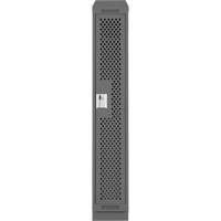 Clean Line Lockers, 12" x 12" x 82", Steel, Charcoal, Rivet (Assembled), Perforated Kelford