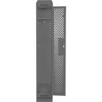Clean Line Lockers, 12" x 12" x 82", Steel, Charcoal, Rivet (Assembled), Perforated Kelford