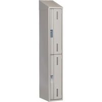 Concorde Heavy-Duty Lockers, 2 -tier, 12" x 18" x 78", Steel, Grey, Welded (Assembled) Kelford