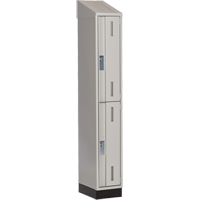 Concorde Heavy-Duty Lockers, 2 -tier, 12" x 18" x 82", Steel, Grey, Welded (Assembled) Kelford