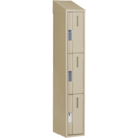 Casiers robustes Concorde, 3 niveaux, 12" x 18" x 78", Acier, Beige, Soud&eacute; (assembl&eacute;) Kelford