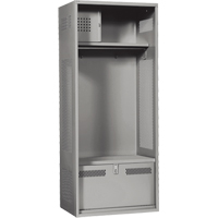 Gear Locker, Steel, 24" W x 24" D x 72" H, Grey Kelford