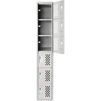 Clean Line Lockerettes, 6 -tier, 18" x 72" x 12", Steel Kelford