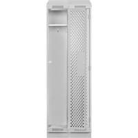 Clean Line Lockers, Bank of 2, 24" x 12" x 82", Steel, Grey, Rivet (Assembled), Perforated Kelford