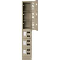 Assembled Lockerettes Clean Line™ Perforated Economy Lockers FJ565 | Kelford