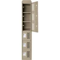Assembled Lockerettes Clean Line™ Perforated Economy Lockers FJ580 | Kelford