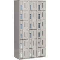 Concorde Heavy-Duty Lockers, 6 -tier, Bank of 3, 36" x 18" x 72", Steel, Grey, Welded (Assembled) Kelford