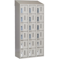 Concorde Heavy-Duty Lockers, 6 -tier, Bank of 3, 36" x 18" x 78", Steel, Grey, Welded (Assembled) Kelford