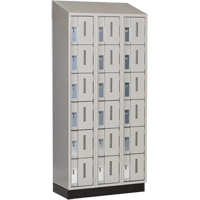 Concorde Heavy-Duty Lockers, 6 -tier, Bank of 3, 36" x 18" x 82", Steel, Grey, Welded (Assembled) Kelford