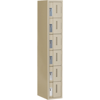 Casiers robustes Concorde, 6 niveaux, 12" x 18" x 72", Acier, Beige, Soud&eacute; (assembl&eacute;) Kelford