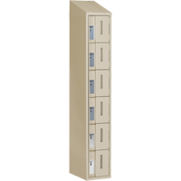 Casiers robustes Concorde, 6 niveaux, 12" x 18" x 78", Acier, Beige, Soud&eacute; (assembl&eacute;) Kelford
