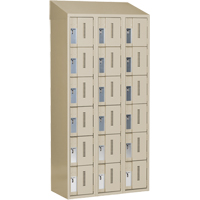 Concorde Heavy-Duty Lockers, 6 -tier, Bank of 3, 36" x 18" x 78", Steel, Beige, Welded (Assembled) Kelford