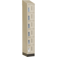 Casiers robustes Concorde, 6 niveaux, 12" x 18" x 82", Acier, Beige, Soud&eacute; (assembl&eacute;) Kelford