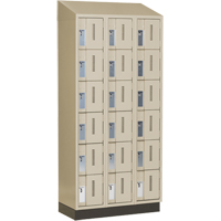 Concorde Heavy-Duty Lockers, 6 -tier, Bank of 3, 36" x 18" x 82", Steel, Beige, Welded (Assembled) Kelford