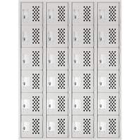 Clean Line Lockerettes, 6 -tier, Bank of 4, 18" x 72" x 12", Steel Kelford