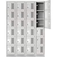 Assembled Clean Line™ Perforated Economy Lockers FL354 | Kelford
