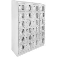 Assembled Clean Line™ Perforated Economy Lockers FL356 | Kelford