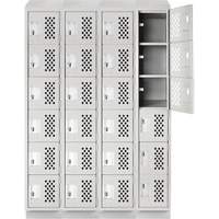 Assembled Clean Line™ Perforated Economy Lockers FL356 | Kelford
