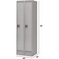 Casiers, Bloc de 2, 24" x 18" x 76", Acier, Gris, D&eacute;mont&eacute; Kelford