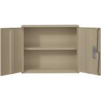 Armoire murale, Acier, 2 Tablettes, 30" h x 36" la x 12" P, Beige Kelford