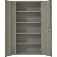 Armoire de rangement Hi-Boy, Acier, 4 Tablettes, 72" h x 36" la x 18" P, Gris Kelford