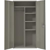 Armoire de rangements combin&eacute;s, Acier, 6 Tablettes, 72" h x 36" la x 18" P, Gris Kelford