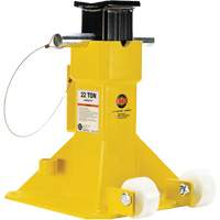 EZ-Wheel Jack Stand, Locking Pin, 22 Tons Capacity, 13-1/2" - 20" H Kelford