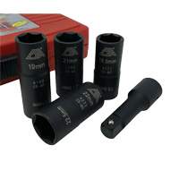 Flip Socket Kit, 5 Pieces, 1/2" Drive Size Kelford