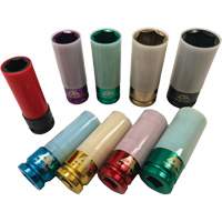 Thin Wall Master Impact Socket Set, 9 Pieces, 1/2" Drive Size Kelford